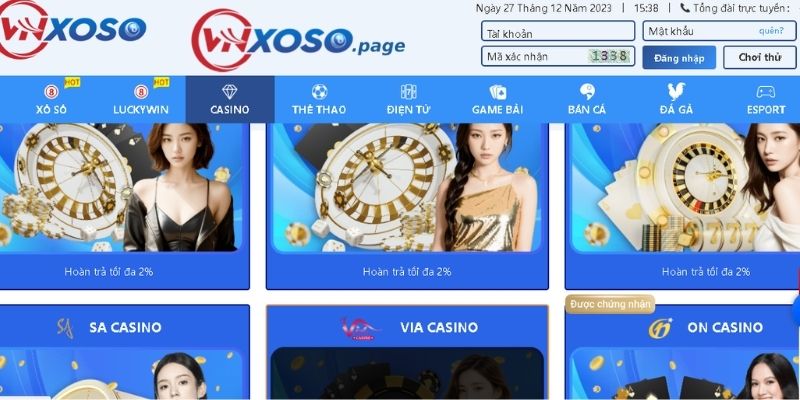 Chương trình ưu đãi siêu hấp dẫn tại Casino Vnxoso